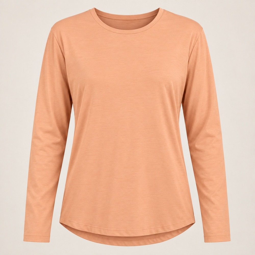 Cuts PYCA Pro Shirt Mens S Peach Long Sleeve Athleisure Minimalist Stretch